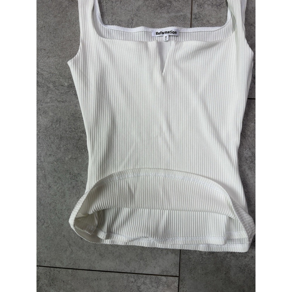 Reformation White Tank Top Women's XS Elevated Basics Layering Minimalist - Picture 5 of 7